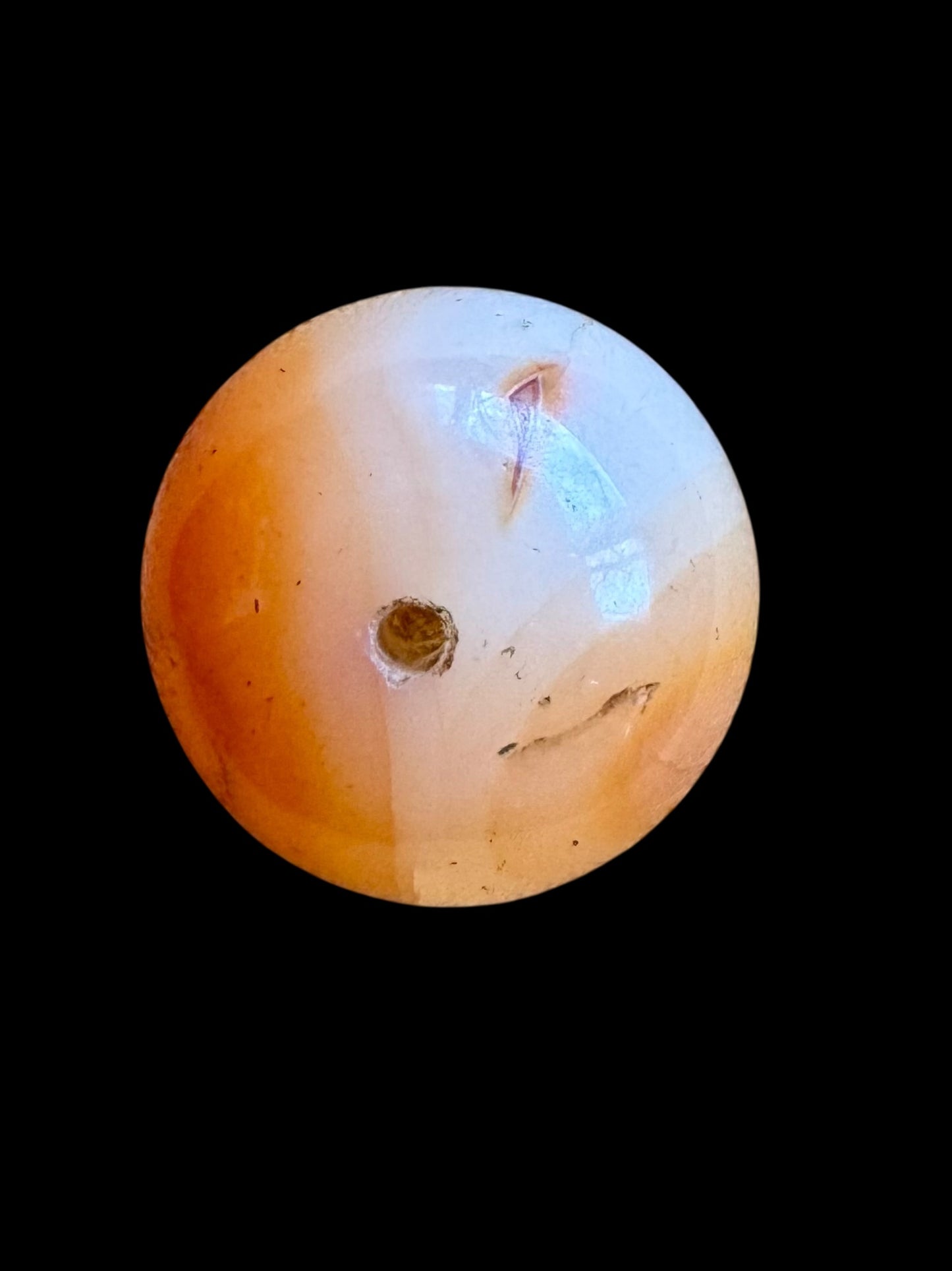 Gilgit Region Carnelian Sphere Bead